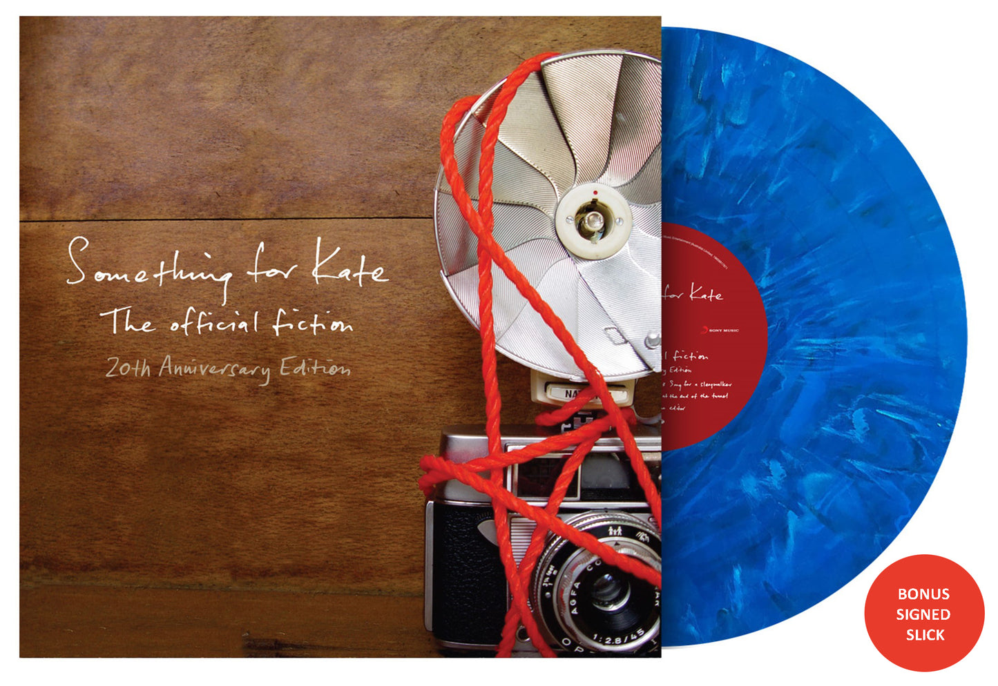 Something for Kate - The Official Fiction (20th Anniversary Blue w/White Marbling Vinyl + 12" Signed Art Card)