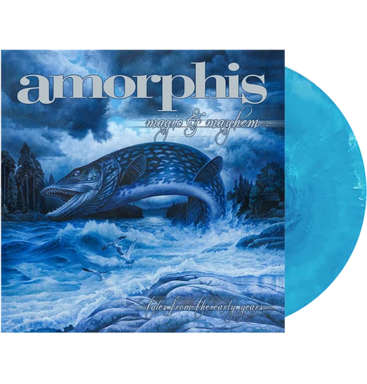 Amorphis - Magic & Mayhem - Tales From The Early Years (2LP Blue With White Cloudy Splatter Vinyl) - vinyl record cover