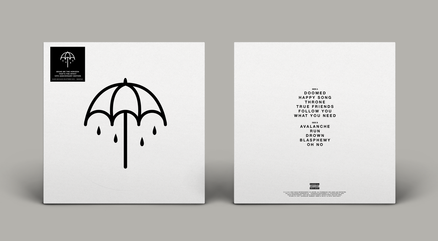 12/12/2015: Bring Me the Horizon - That's the Spirit (10th Anniversary Clear with Black Splatter Vinyl)