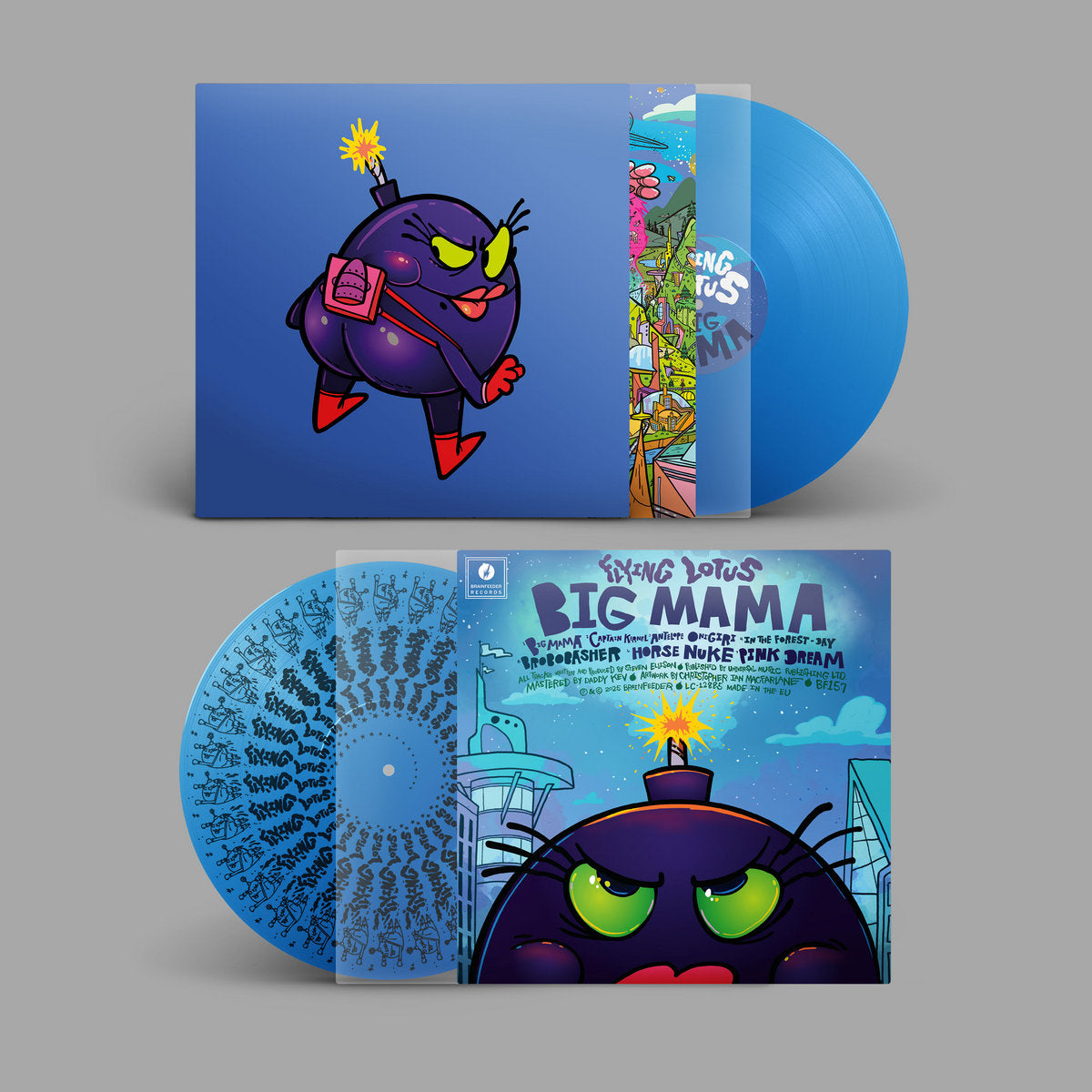 06/03/2026: Flying Lotus - Big Mama (Exclusive screen-printed Blue 12” Vinyl + 12x12 sticker sheet)