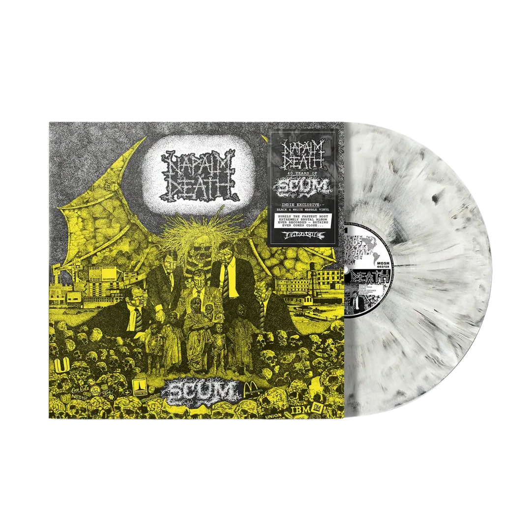 22/01/2027: Napalm Death - Scum (40th Anniversary Indie Exclusive Black & White Marble Vinyl)