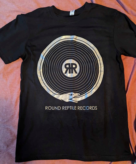 Round Reptile Records - Silver Logo T-Shirt