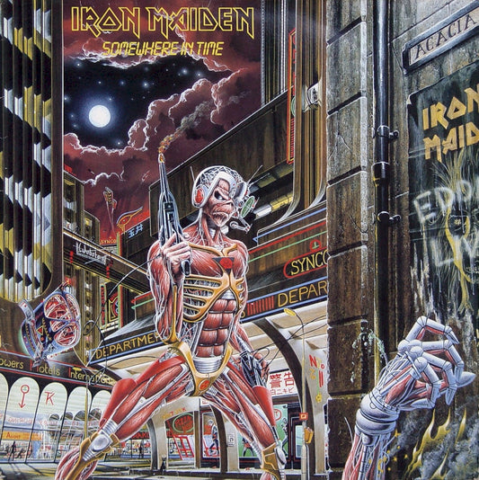 Iron Maiden - Somewhere in Time (Limited Oxblood Vinyl) - vinyl record cover